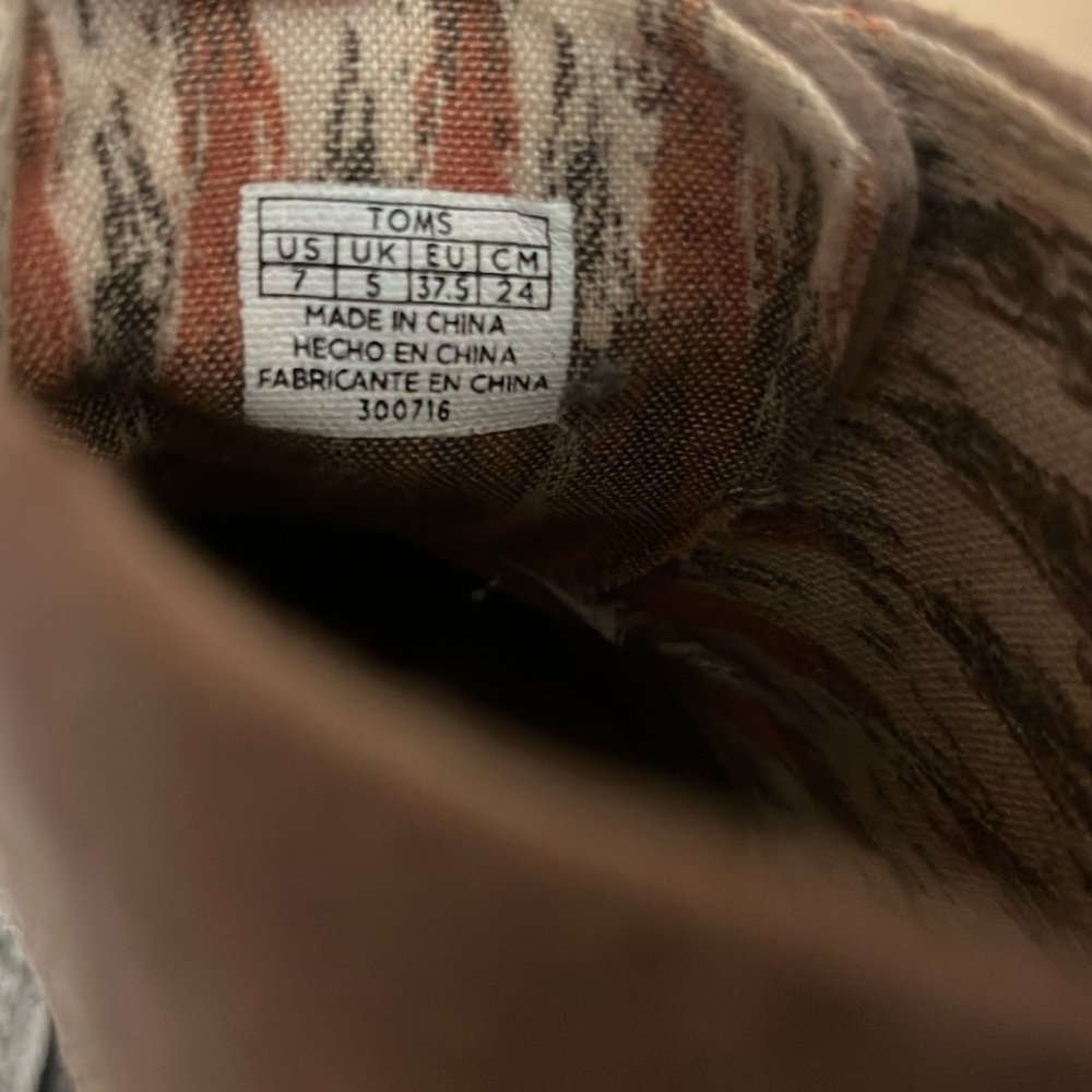 TOMS Taupe Suede Wedge Ankle Boots women’s 7 - Picture 7 of 11